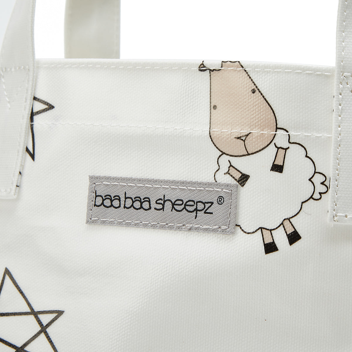 Baa Baa Sheepz Tote Bag 002 White - Large