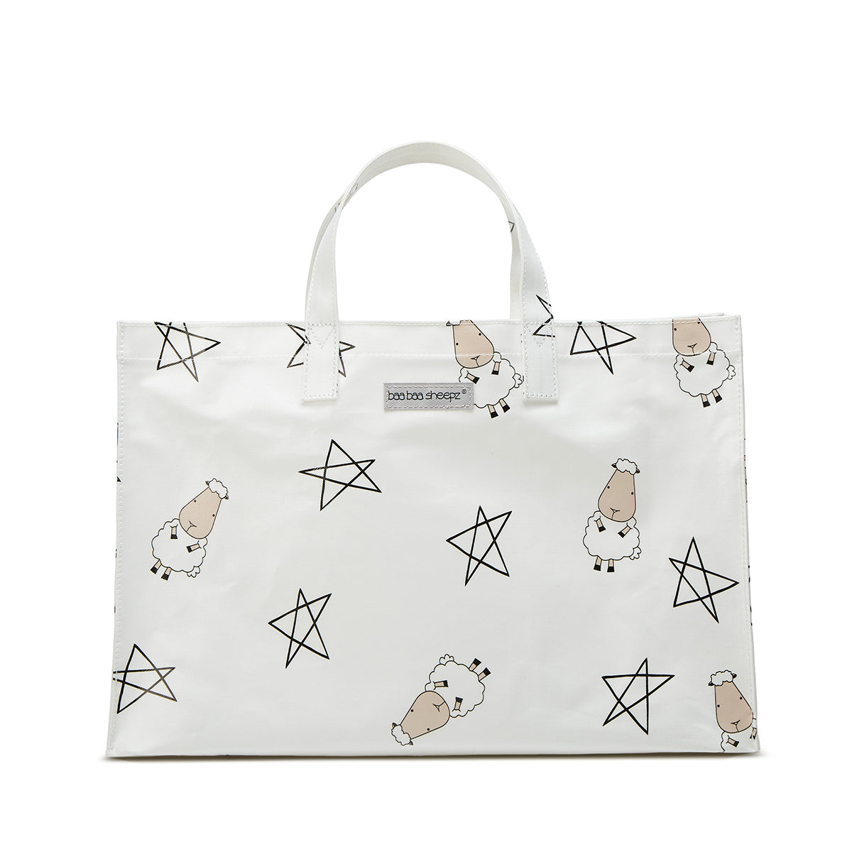 Baa Baa Sheepz Tote Bag 002 White - Large