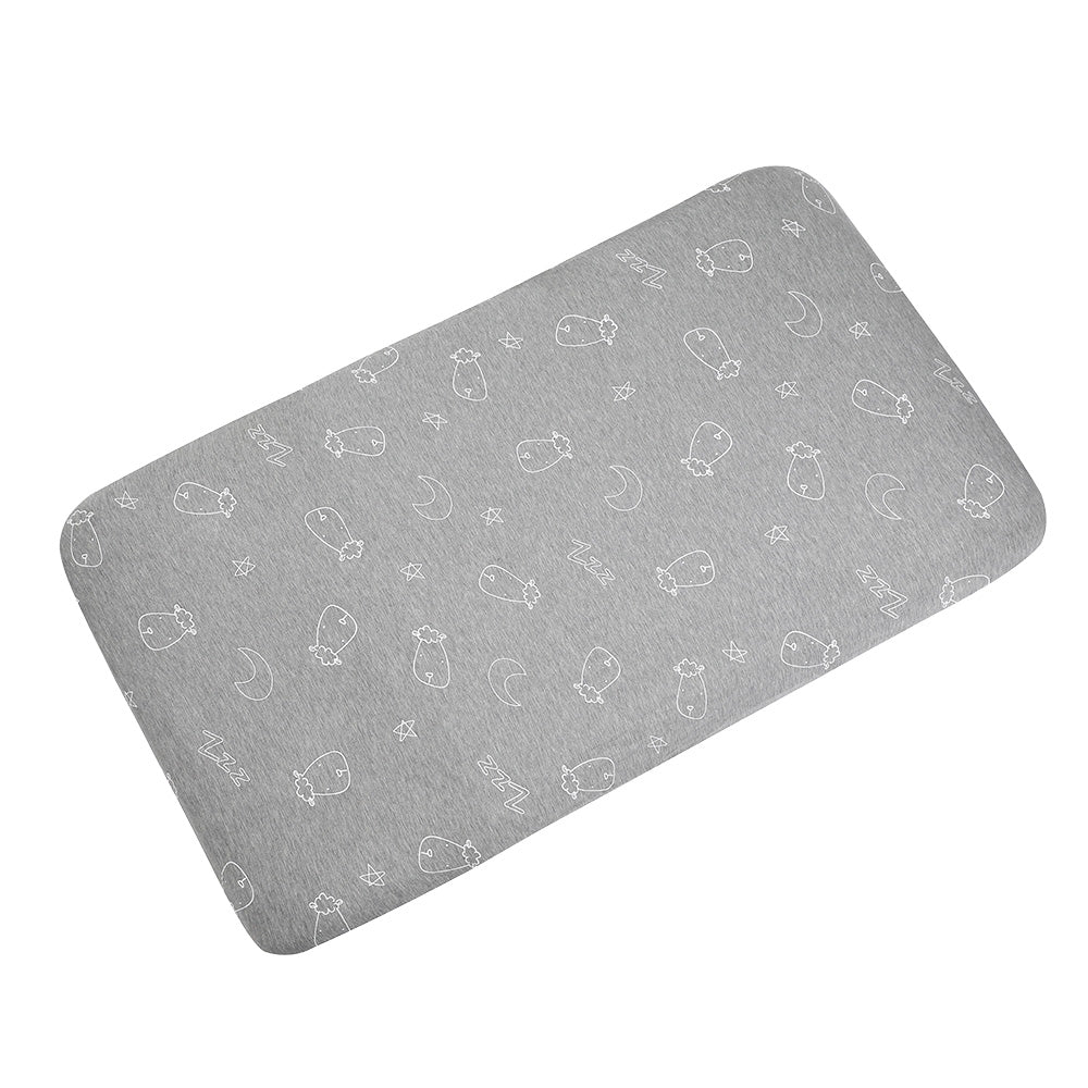 Mattress Sheet Sweet Dreams Baa Baa Grey - Queen