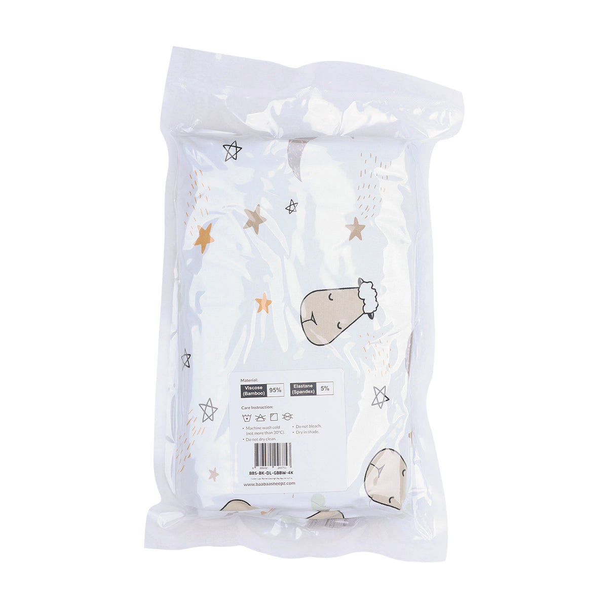 Double Layer Blanket Goodnight Baa Baa White Kids