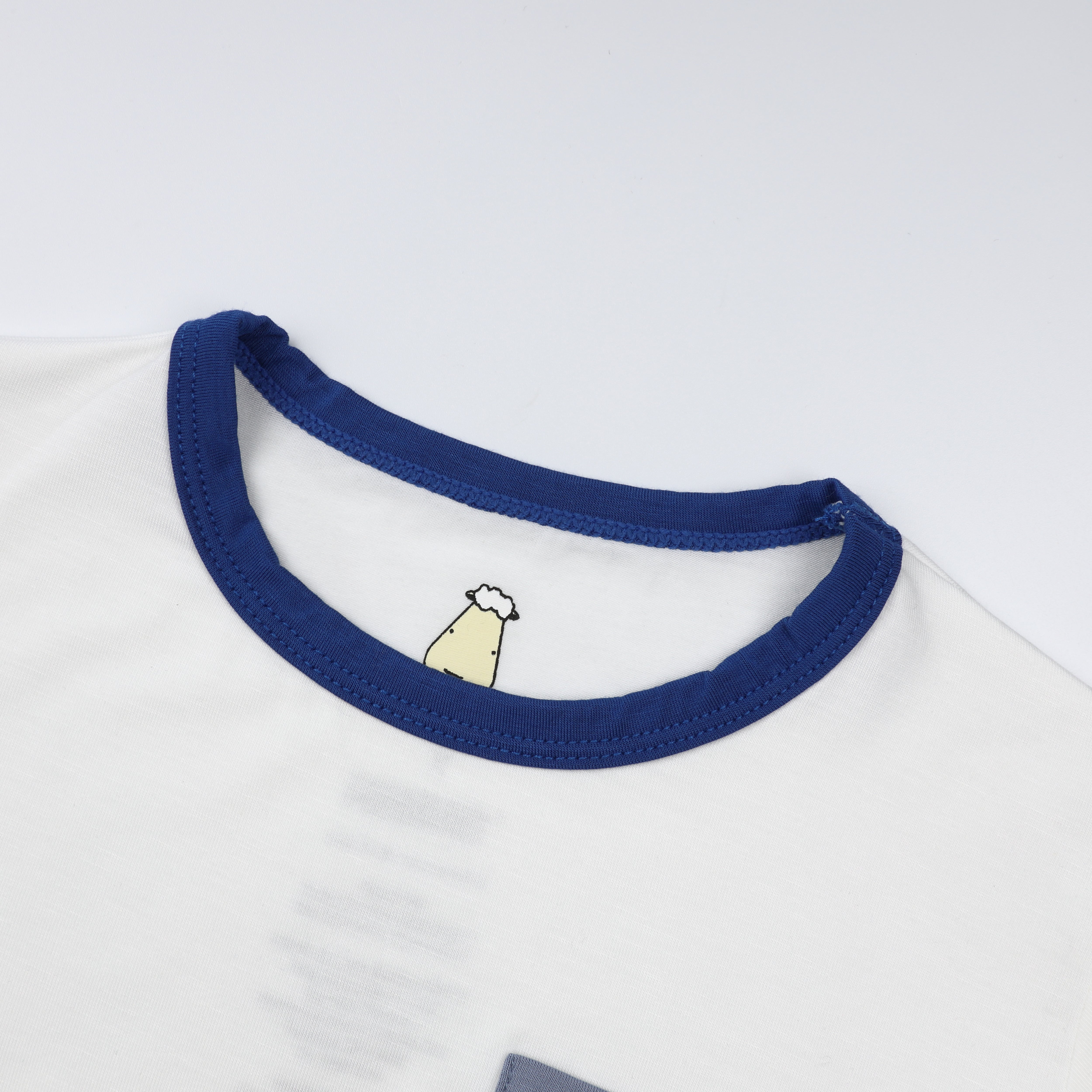 Short Sleeve Shirt S32 White + Pants S32 Blue