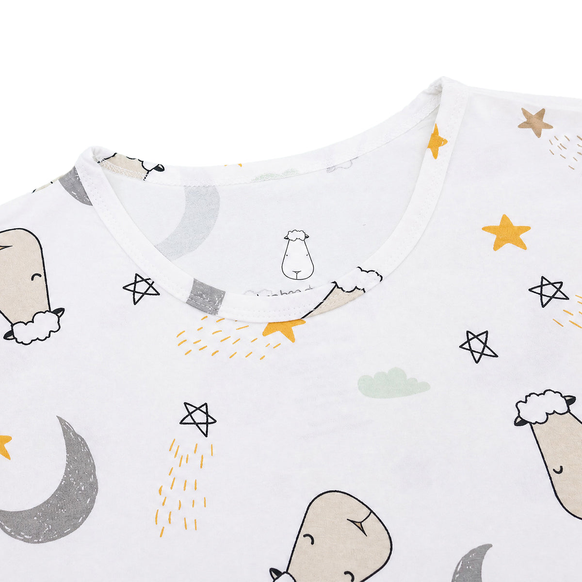 Women Dress Goodnight Baa Baa White