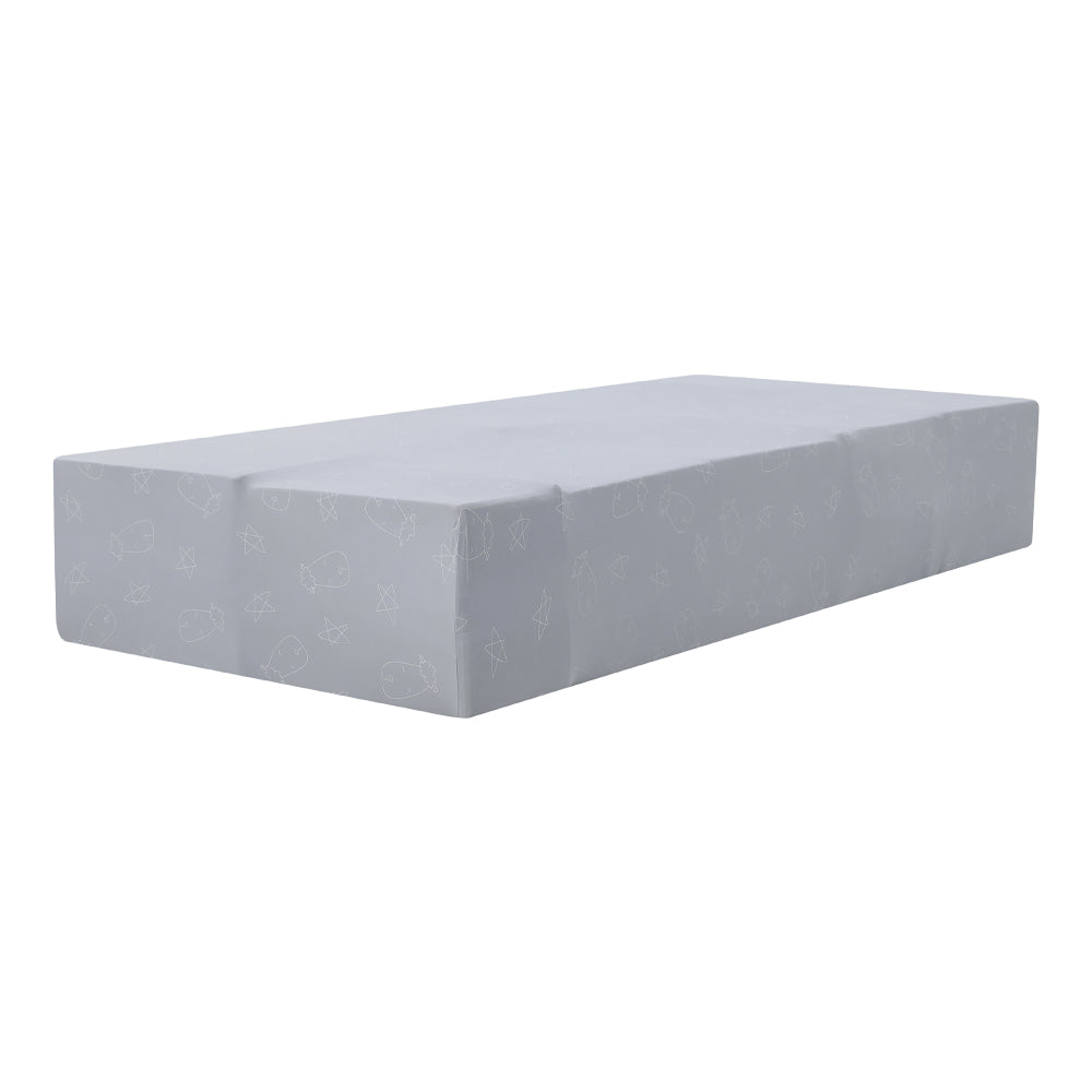 Mattress Sheet Cute Big Star & Head Grey - Queen