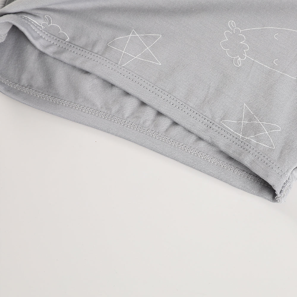 Sleeveless Shirt Cute Big Star & Head Grey