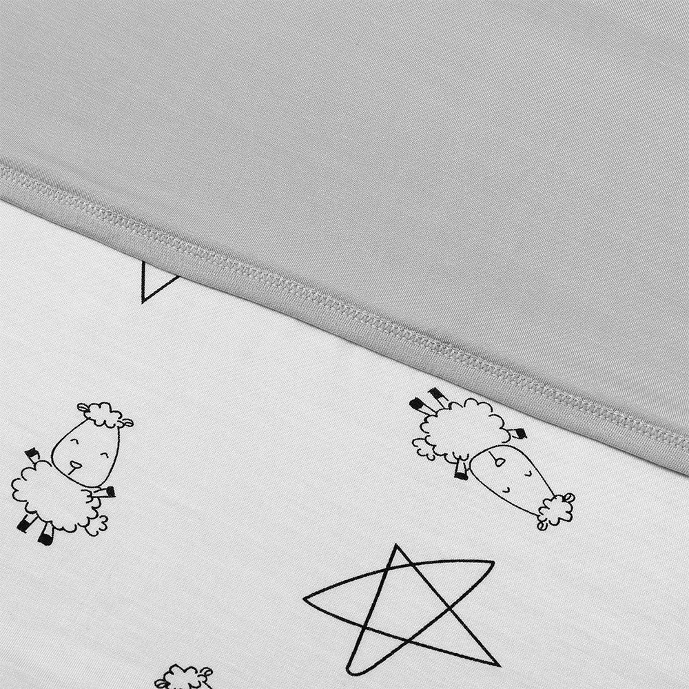 Double Layer Blanket Cute Big Star & Sheepz White Kids