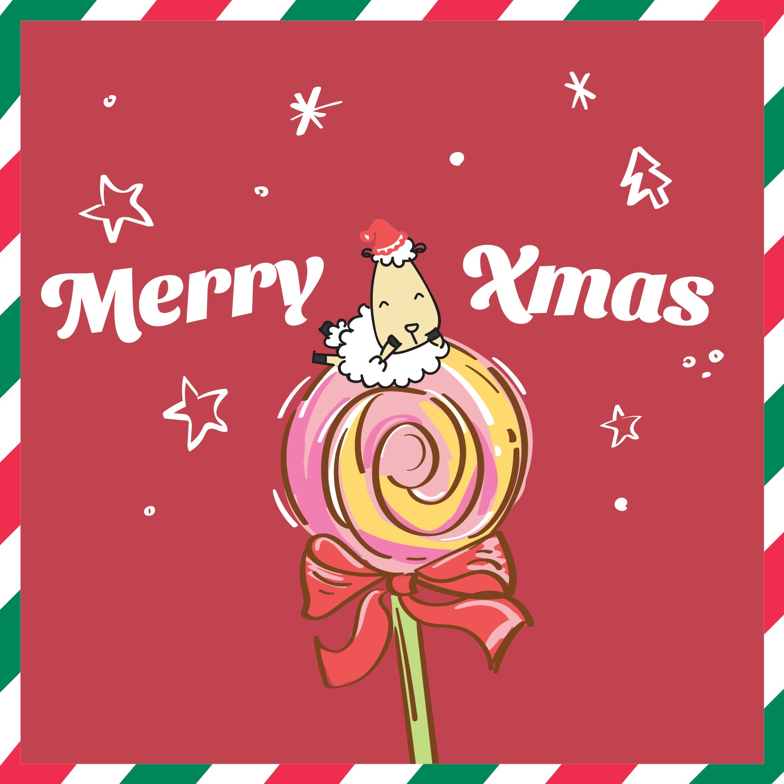 Greeting Card - Baa Baa Sheepz - Christmas Card-C004