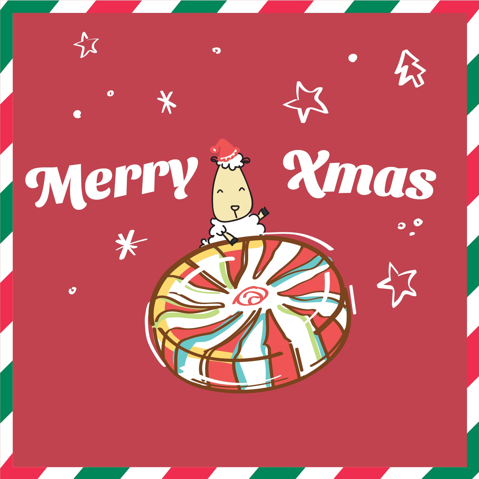 Greeting Card - Baa Baa Sheepz - Christmas Card-C005