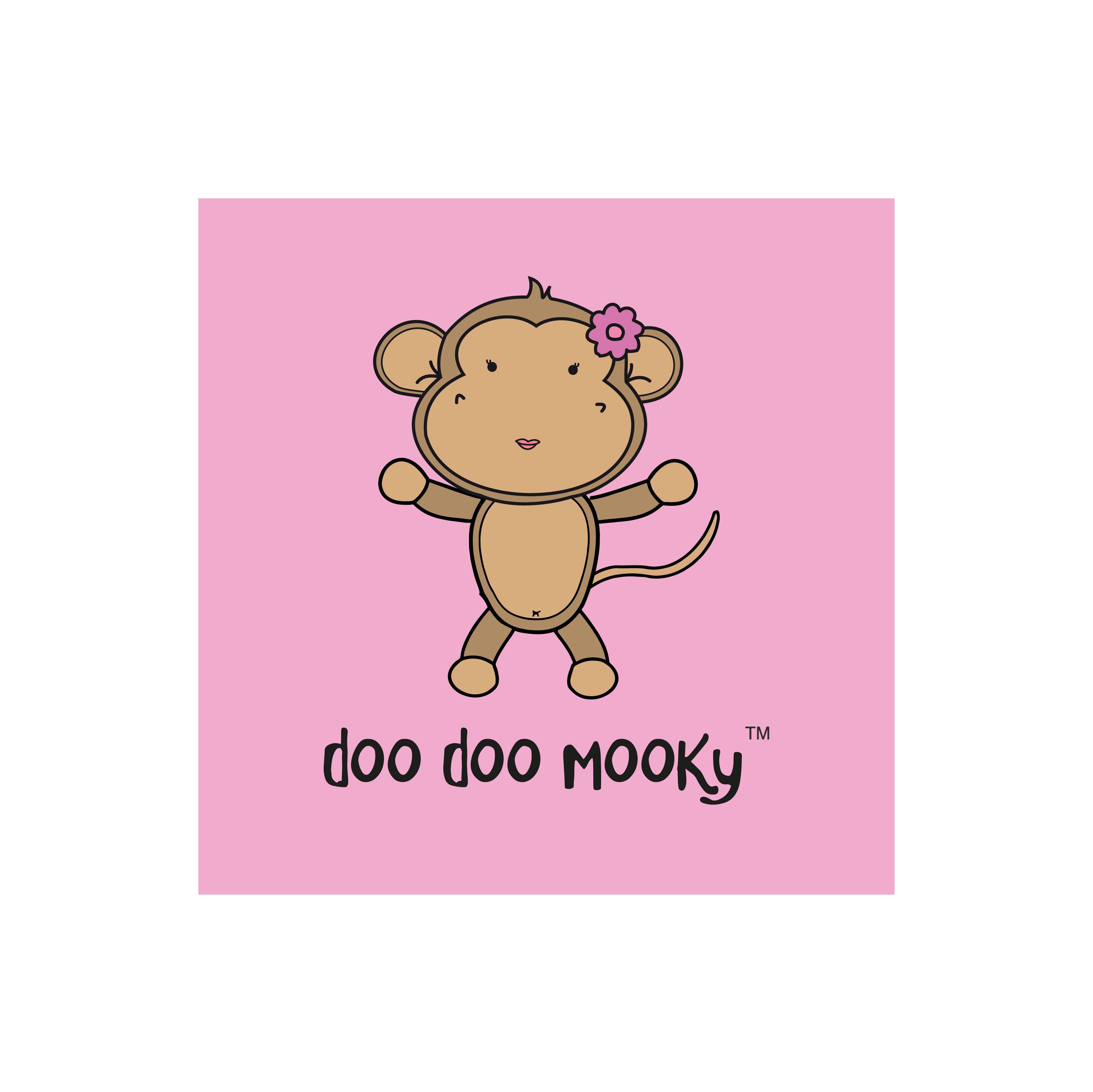 Greetings Card - Doo Doo Mooky Pink