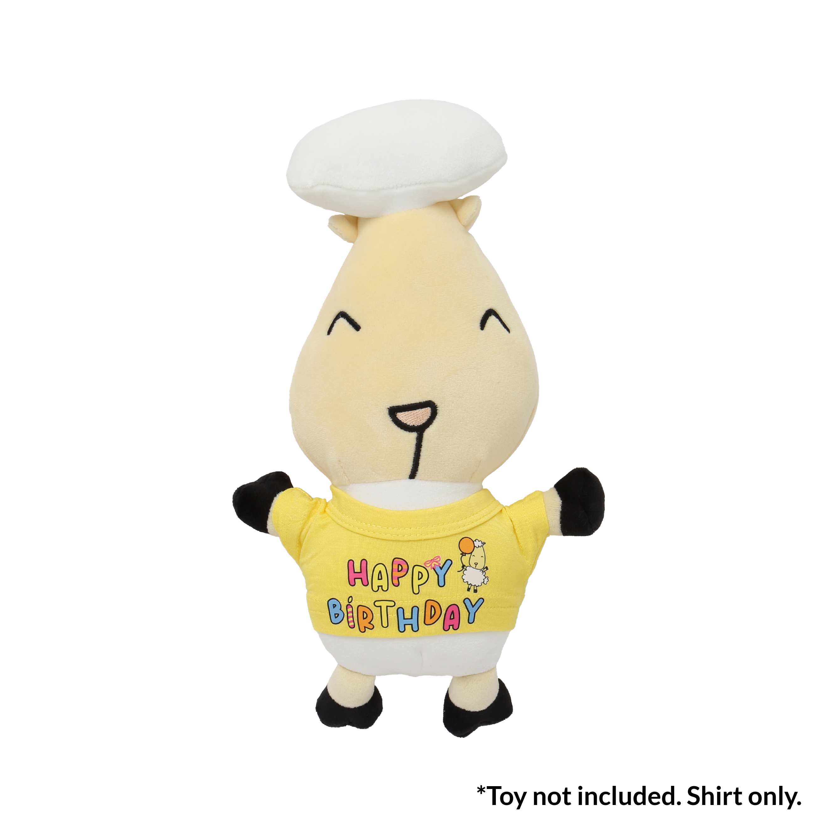 Toys Short Sleeve T-Shirt Happy Birthday Yellow Medium