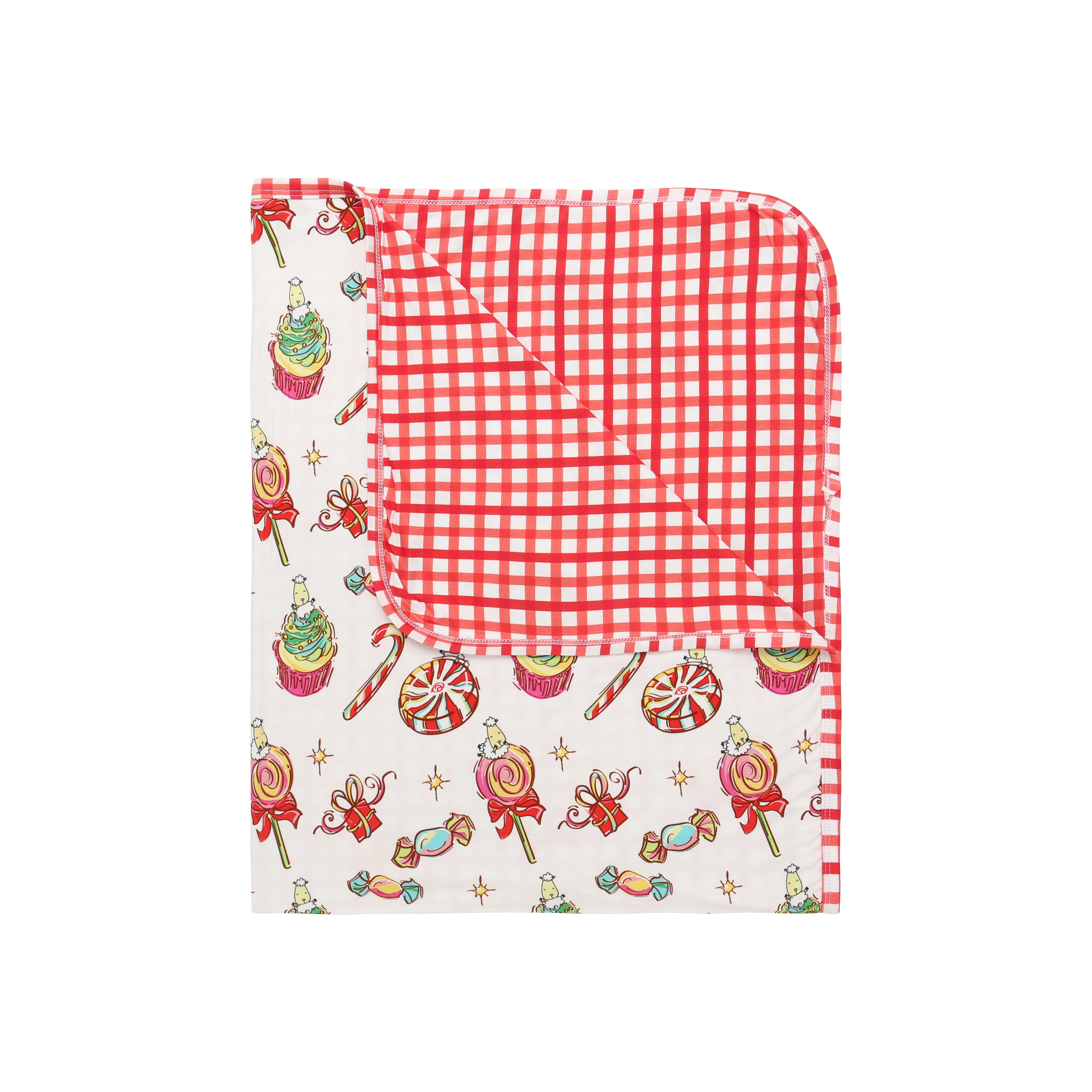 Double Layer Blanket Christmas 3 White + Checkers Red -36M