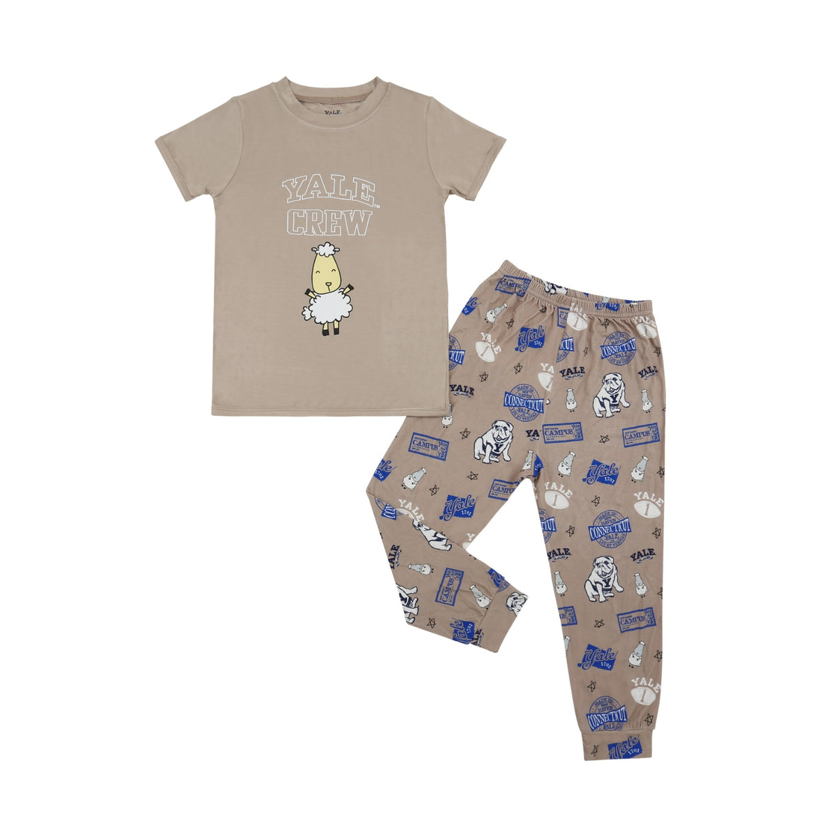 Short Sleeve Shirt Y01 Brown + Pants Y01 Brown