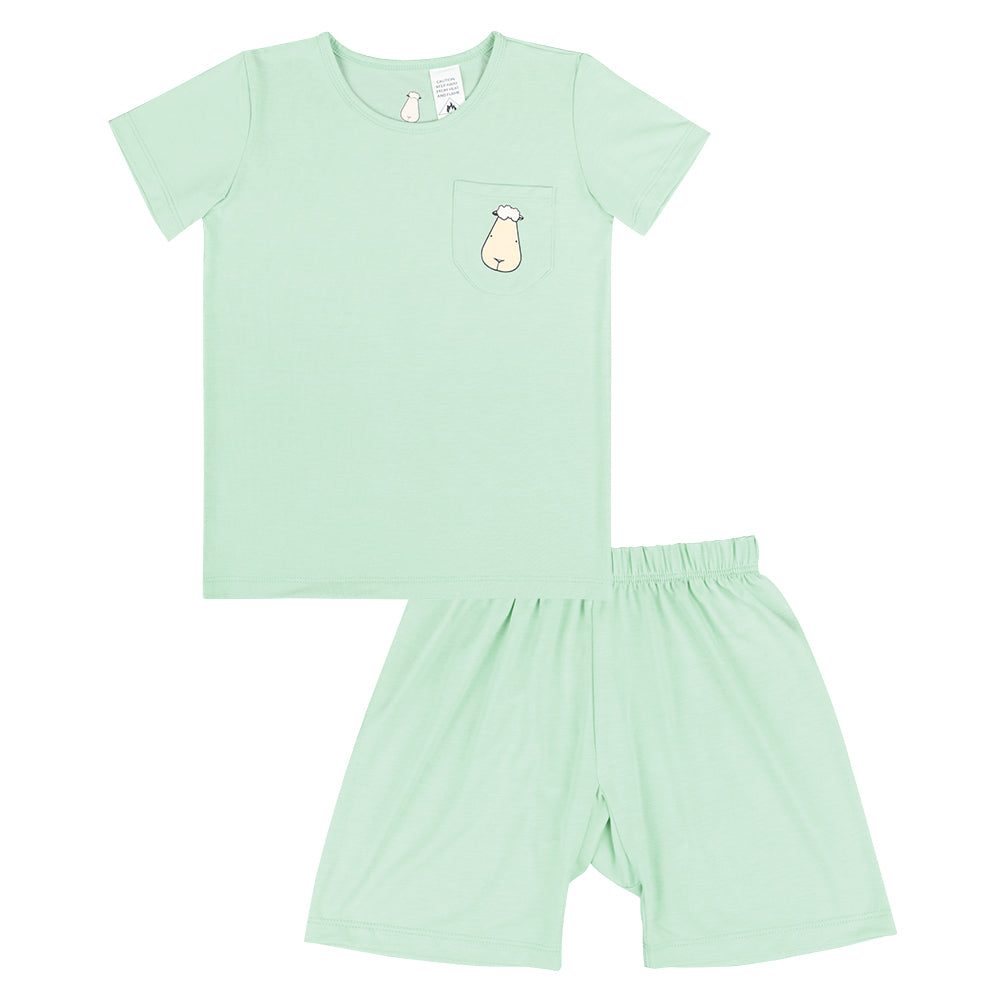 Short Sleeve Shirt Green + Shorts Green