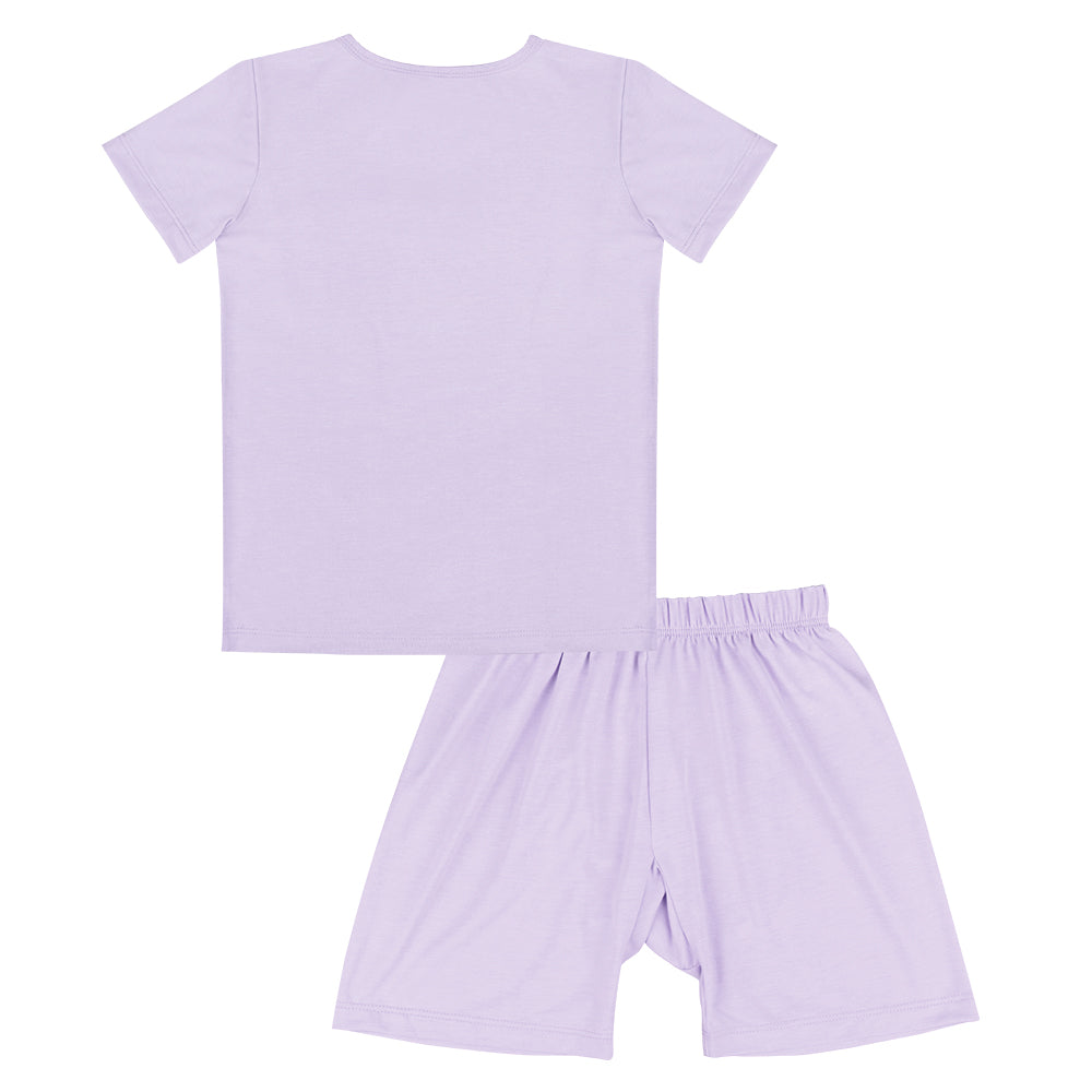 Short Sleeve Shirt Lilac + Shorts Lilac