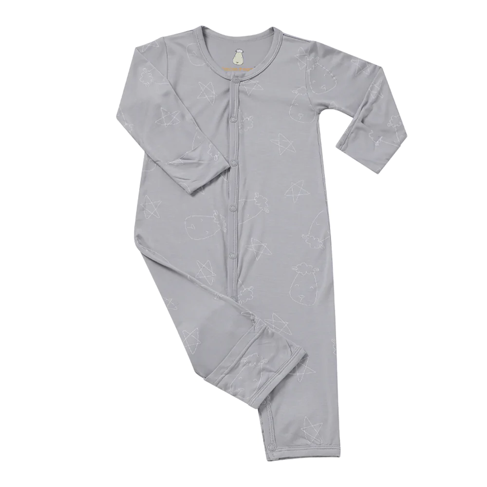 Romper Cute Big Star & Head Grey