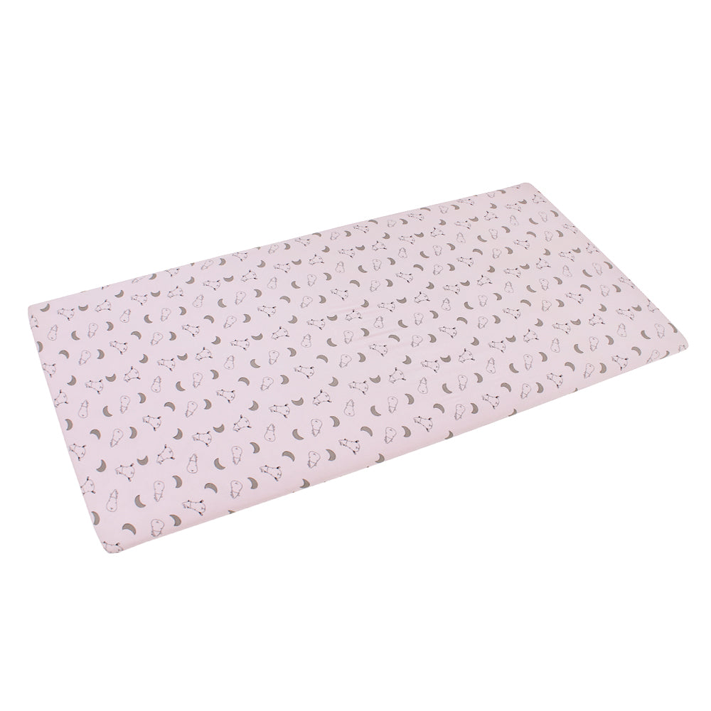 Mattress Sheet Small Moon & Sheepz Pink