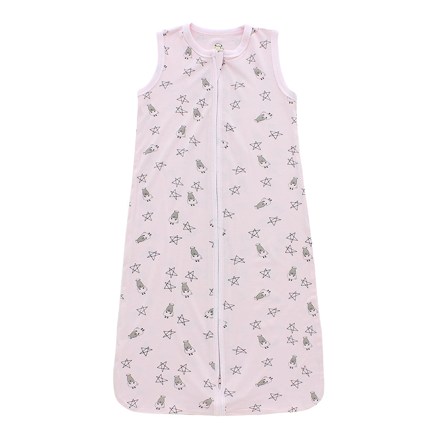 Wearable Blanket Zip Small Star & Sheepz Pink