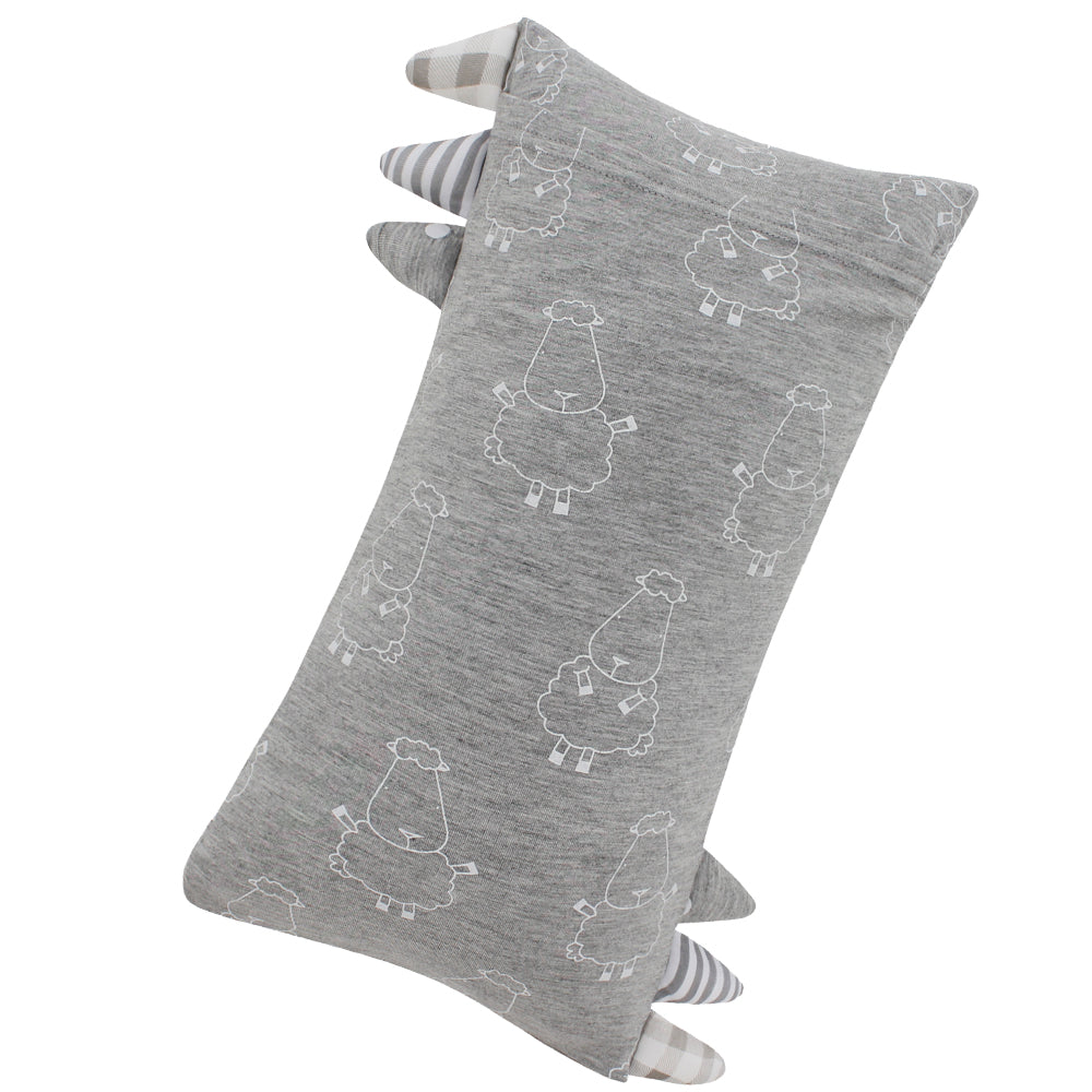 Bed-Time Buddy Big Sheepz Grey with Stripe, Polka Dot & Checkers tag Grey - Medium