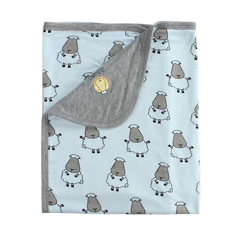 Double Layer Blanket Big Sheepz Blue Kids