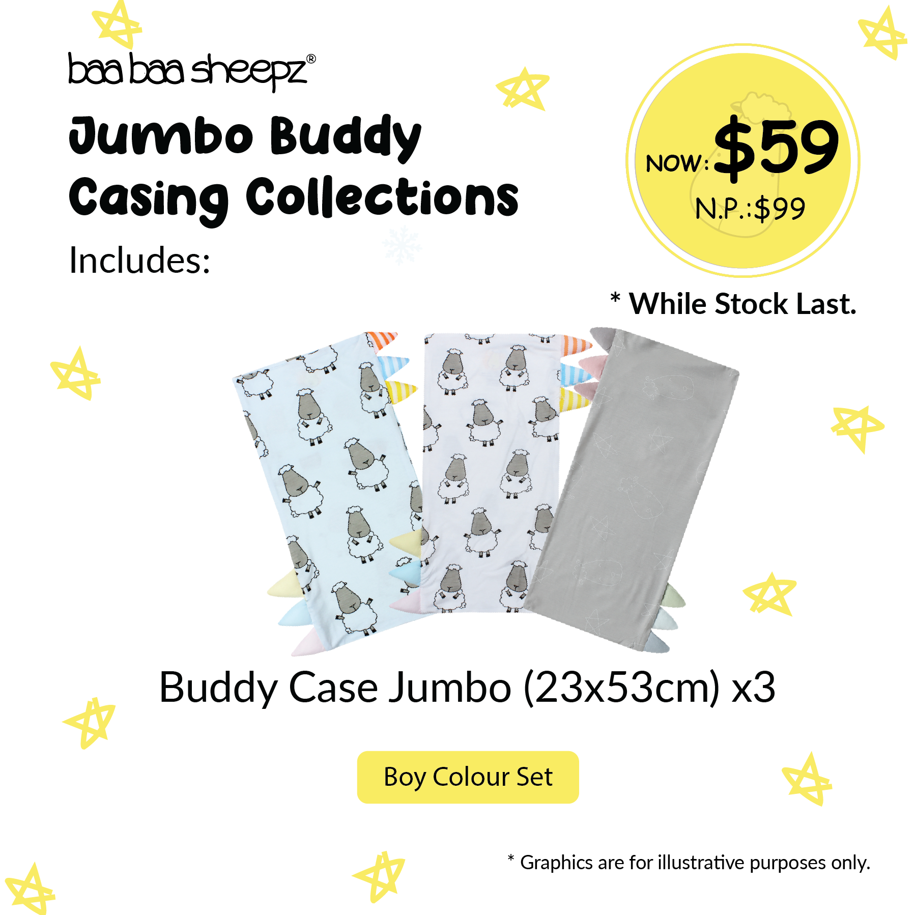 Baa Baa Sheepz Jumbo Buddy Casing Collections