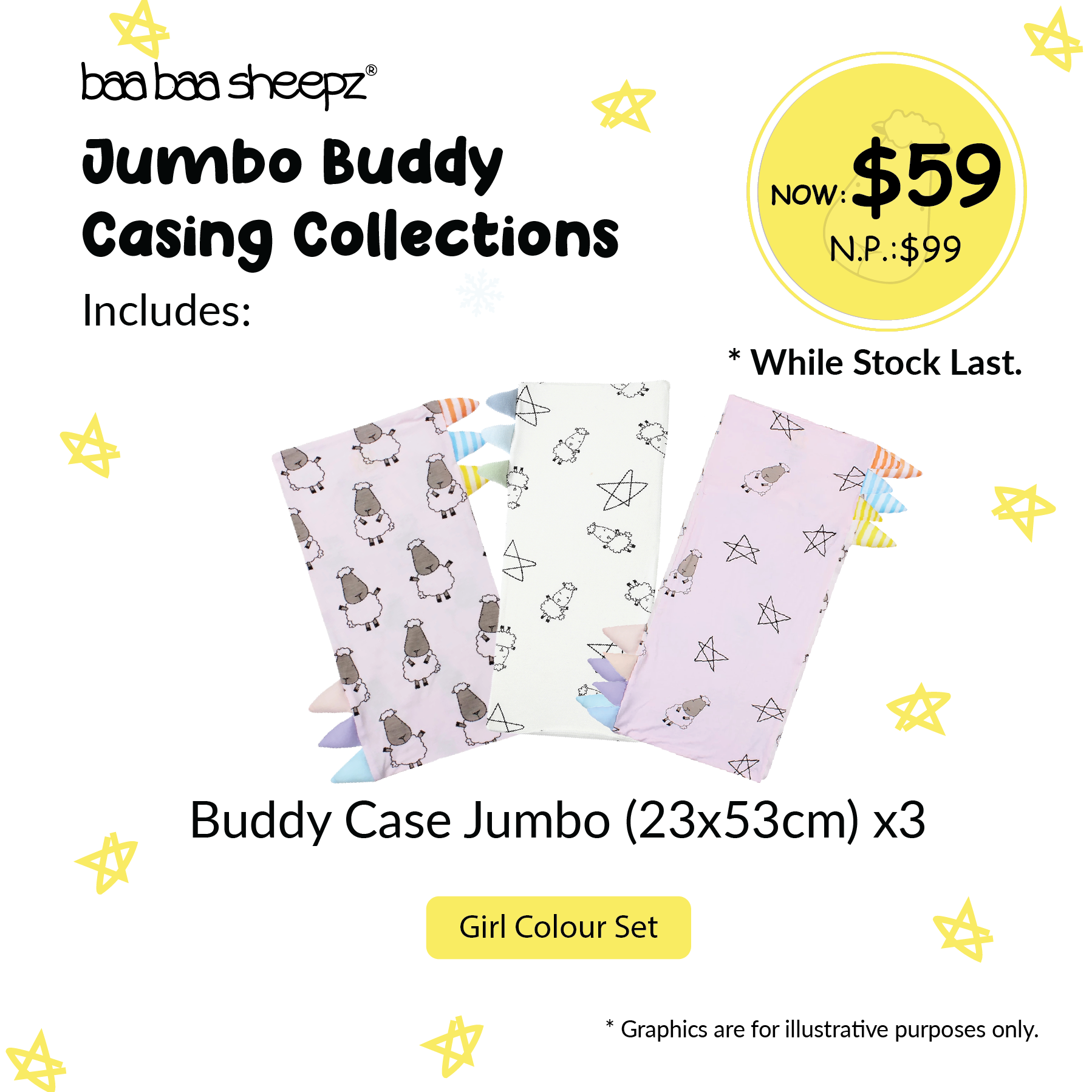 Baa Baa Sheepz Jumbo Buddy Casing Collections