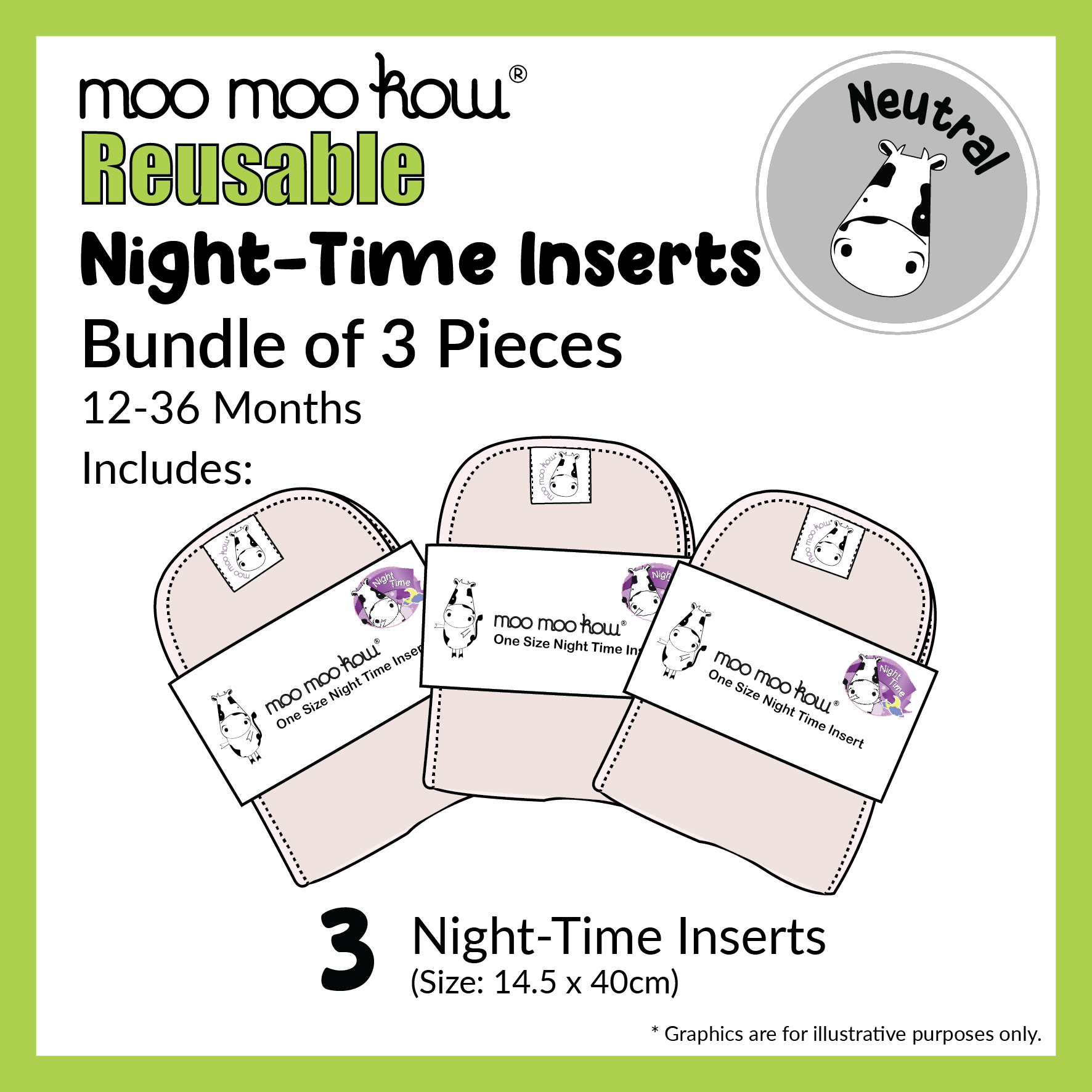 One Size Night Time Insert - 3 Pack Deal