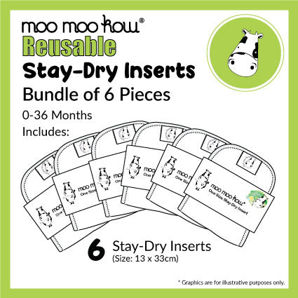 Stay-Dry Inserts - Bundle of 6 Pieces