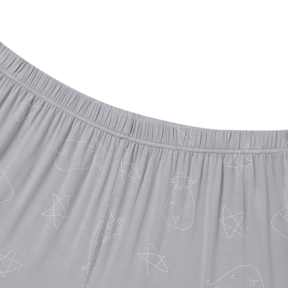 Women Short Cute Big Star & Head Grey