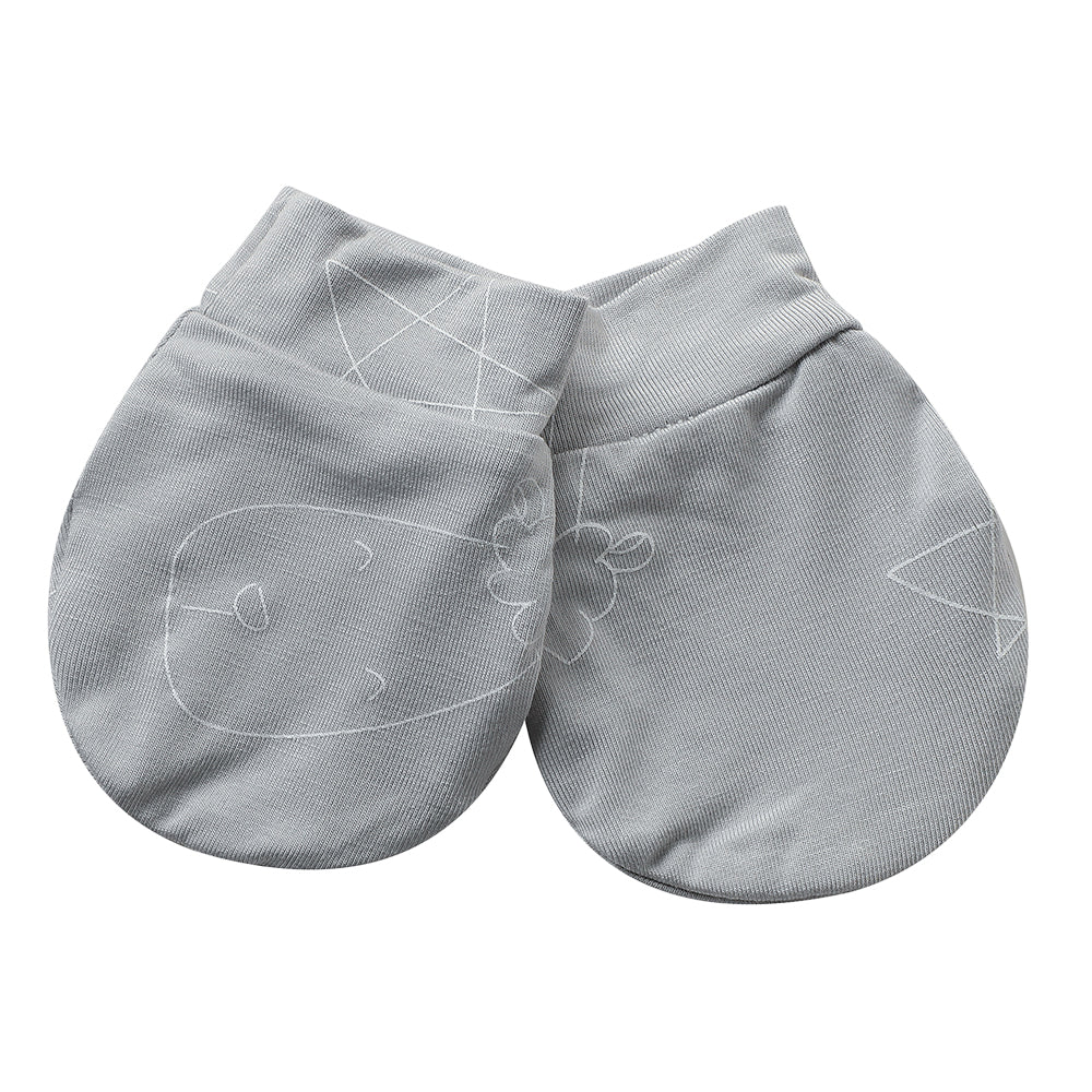 Mittens Cute Big Star & Head Grey