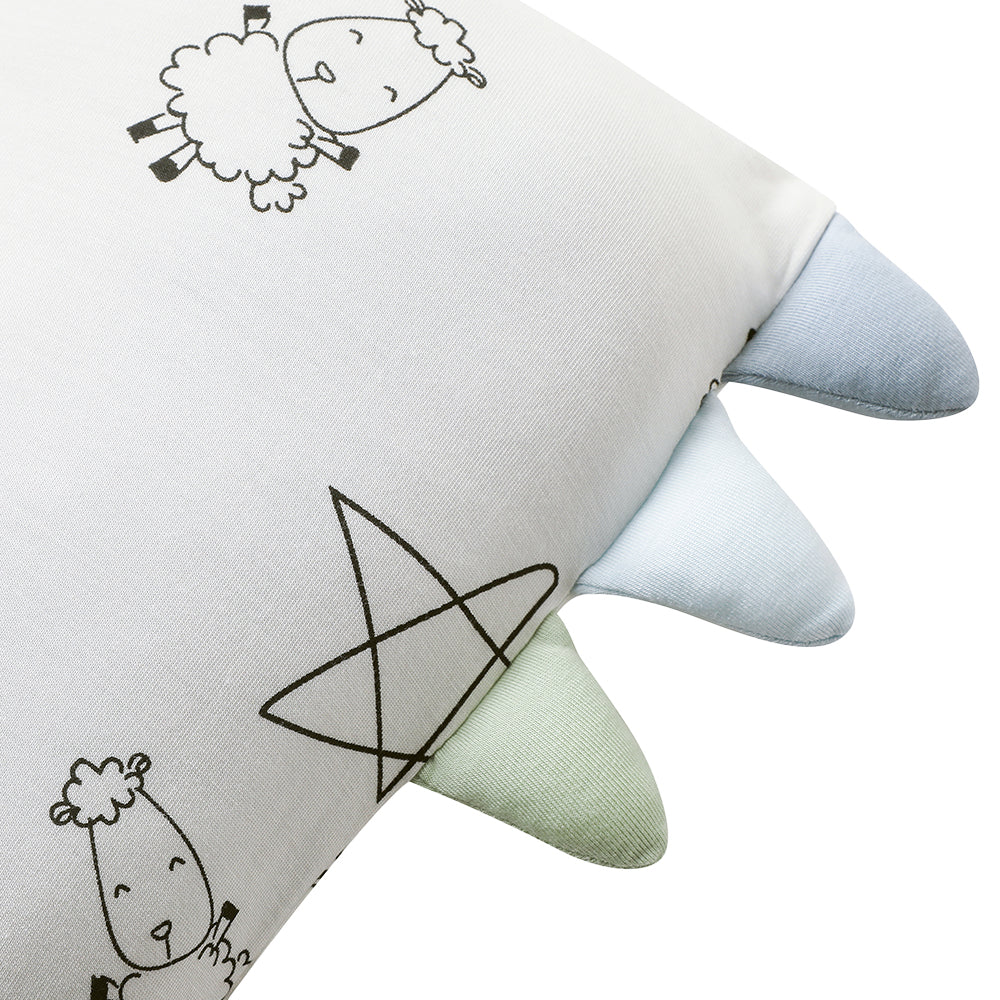 Bed-Time Buddy™ Cute Big Star & Sheepz White with Color tag - Small (size 13x30cm)