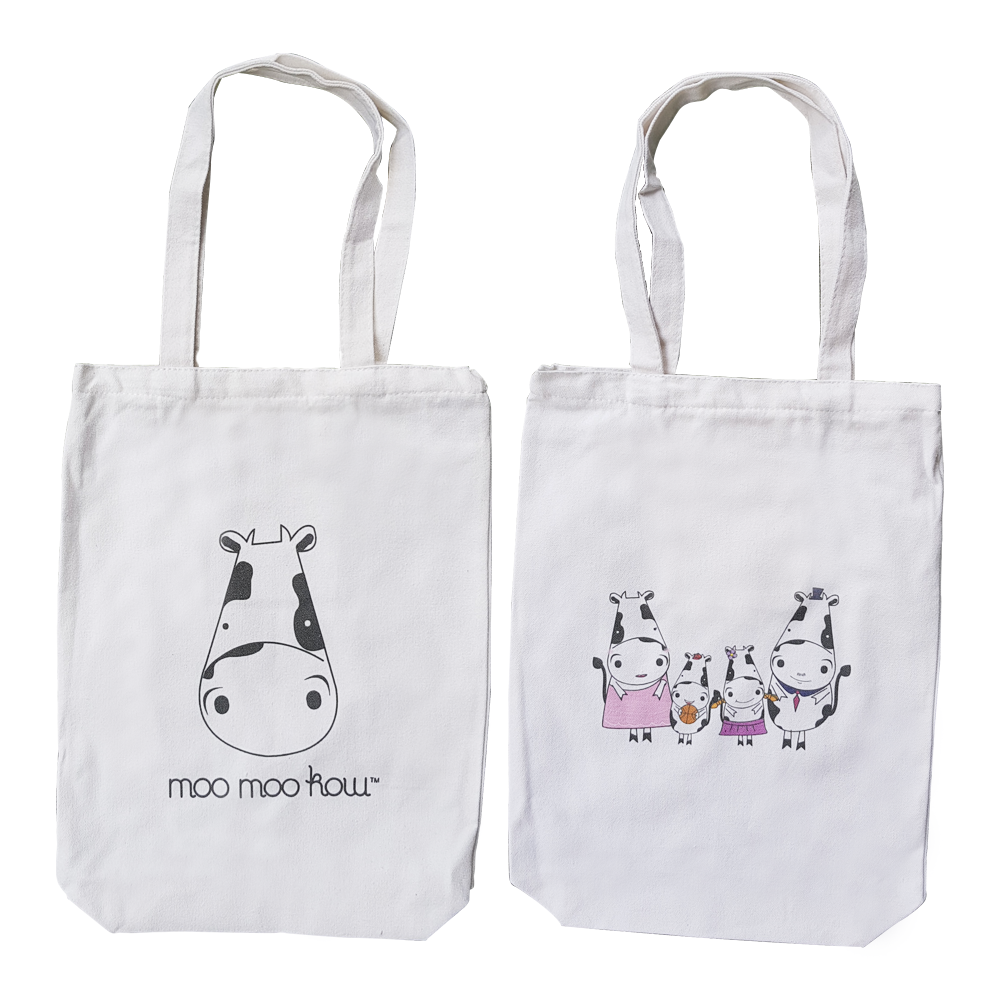 Canvas Tote Bag Moo Moo Kow® Family White