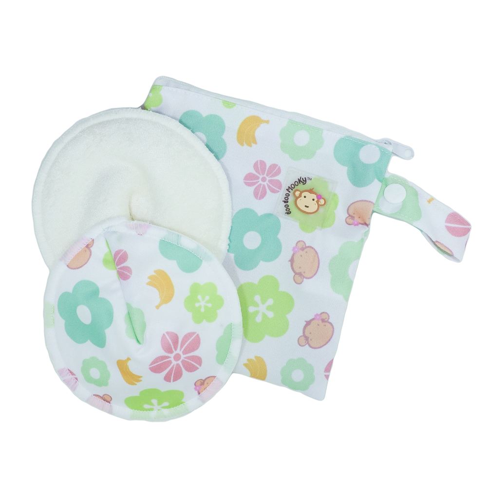 DooDooMooky Bamboo Nursing Pad Mooky Flower 1 pair