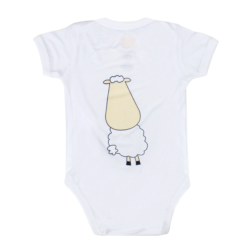 Short Sleeve Onesie White Front & Back Sheepz