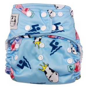 BAMBOO Cloth Diaper One Size Snap - Swim