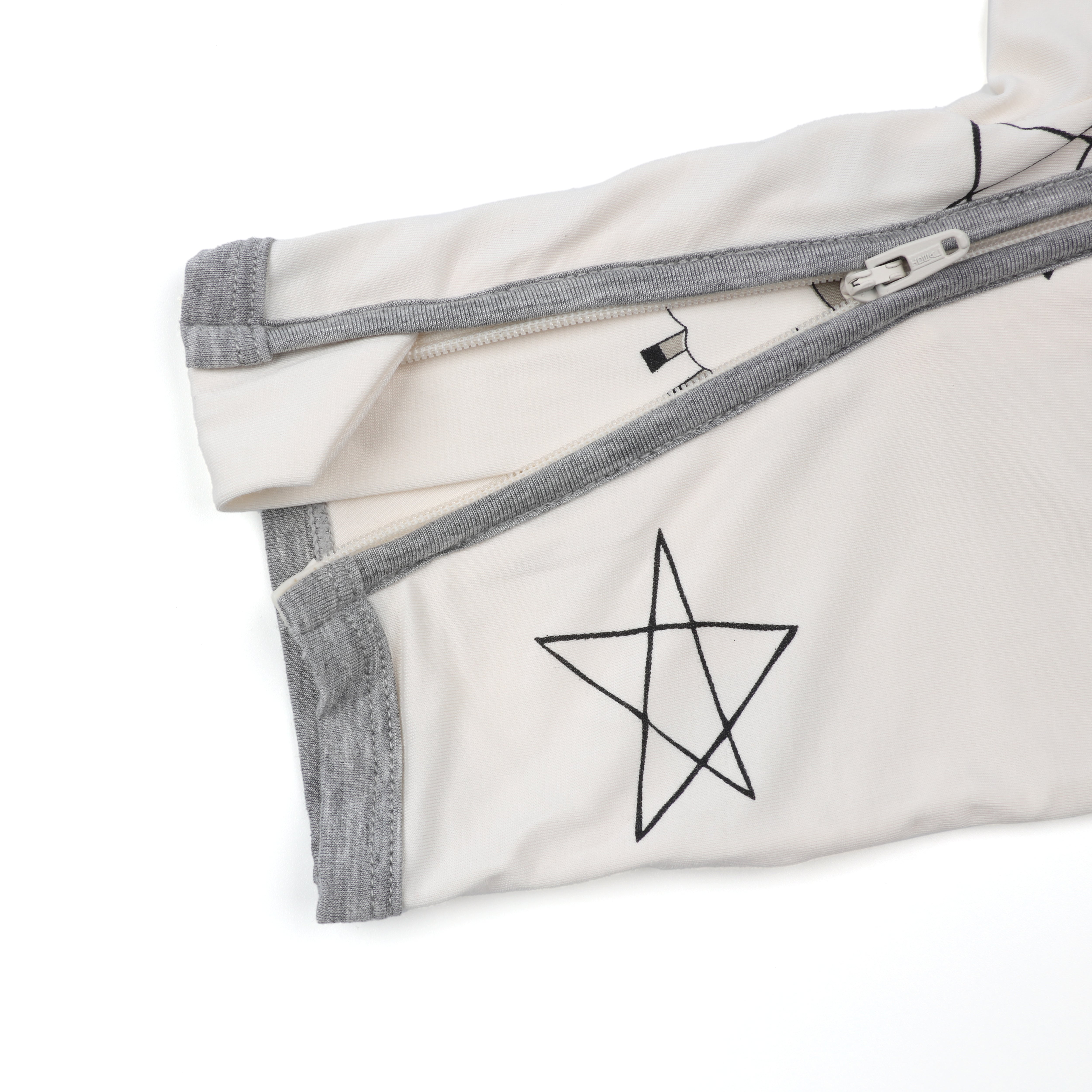 Romper Zip Big Star & Sheepz Yellow with Grey Border