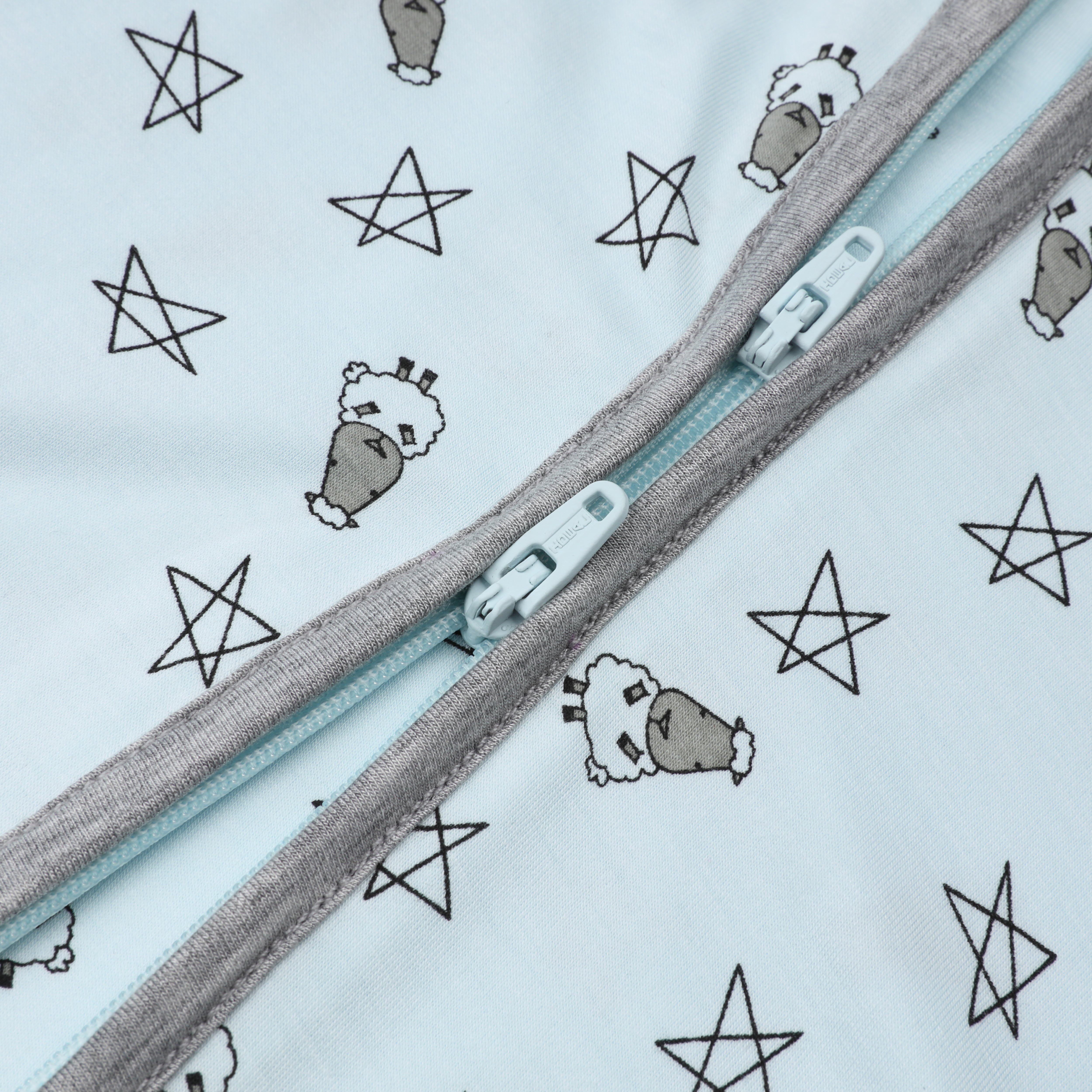 Romper Zip Small Star & Sheepz Blue