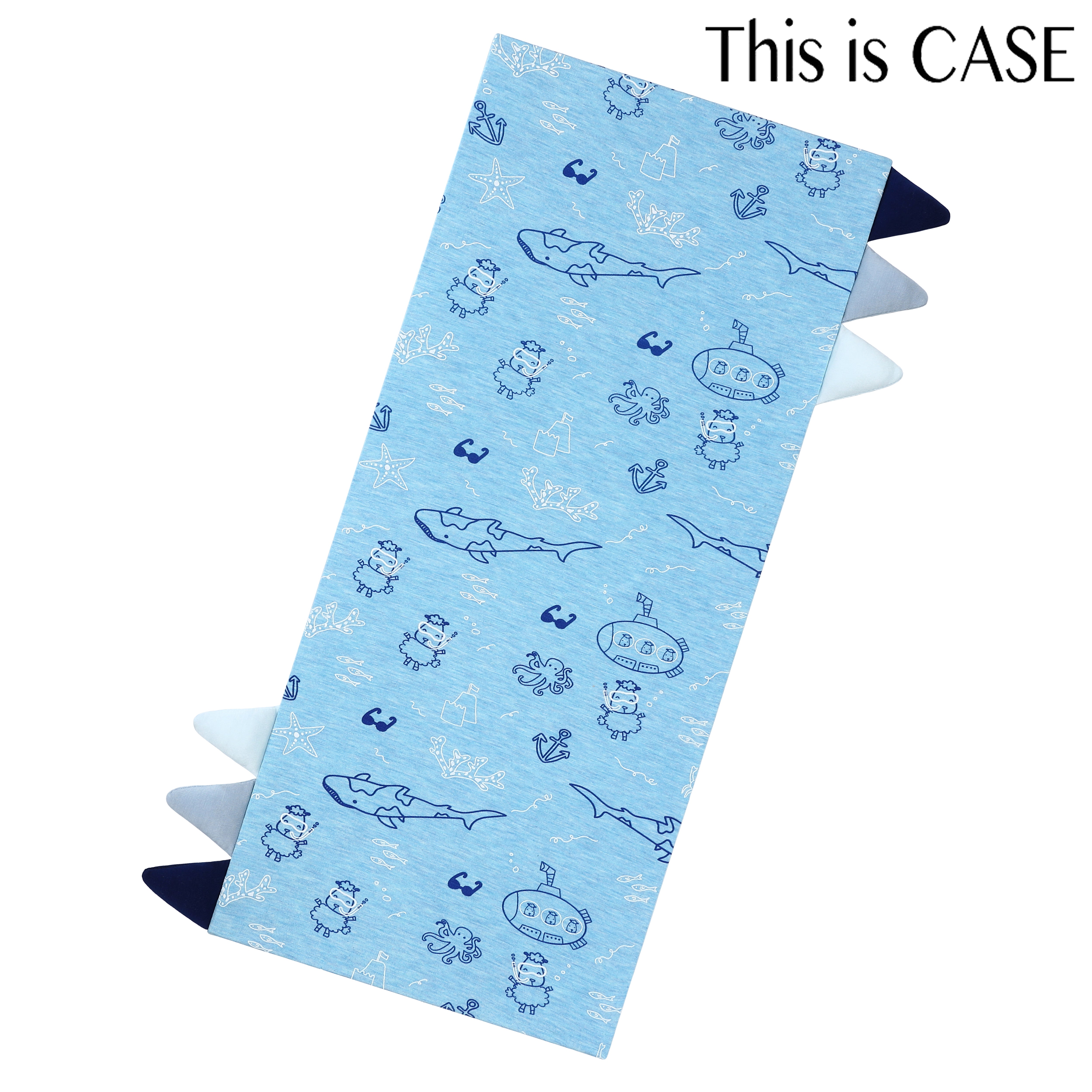 Bed-Time Buddy Case Ocean Baa-ddies Blue with Color tag - Jumbo