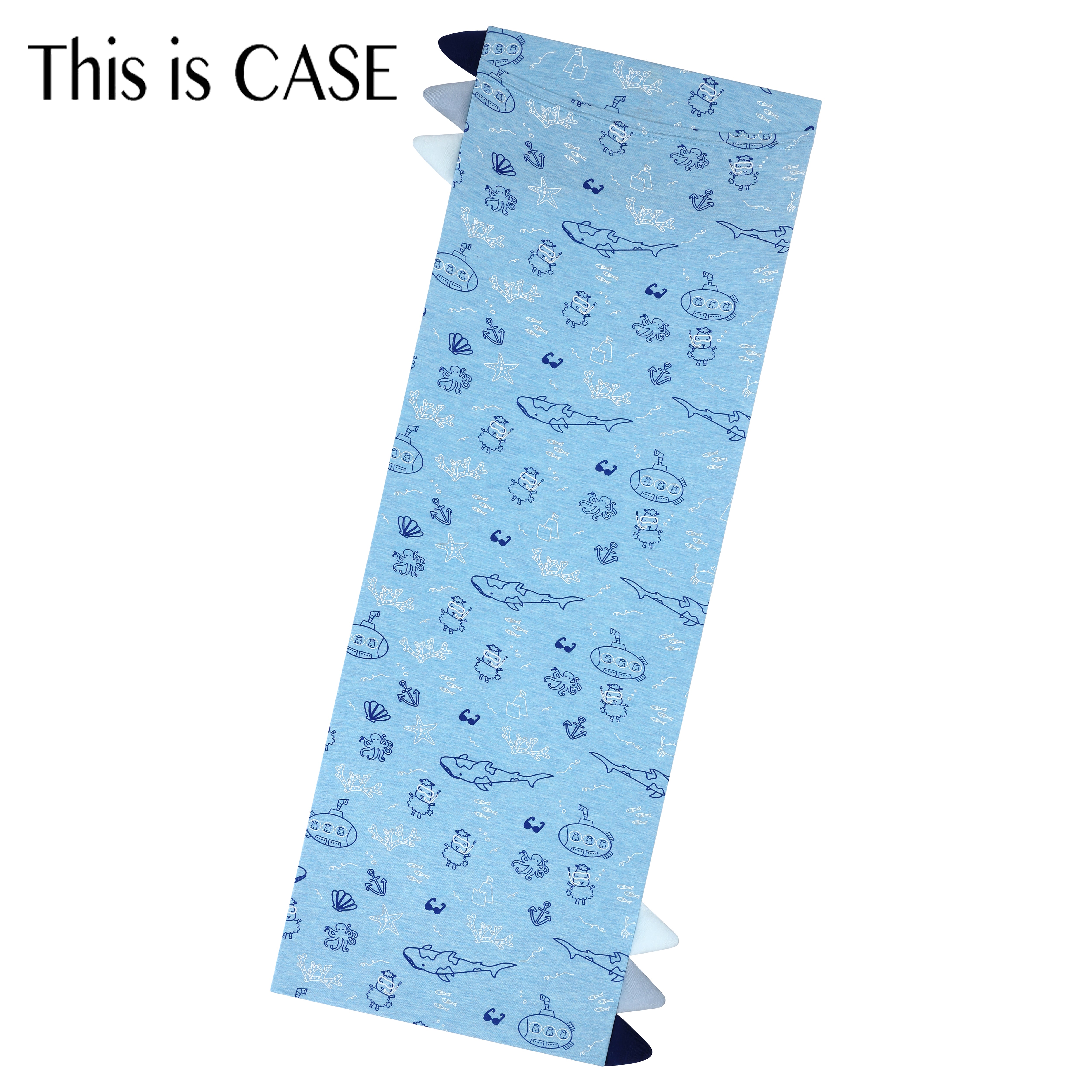 Bed-Time Buddy Case Ocean Baa-ddies Blue with Color tag - XL
