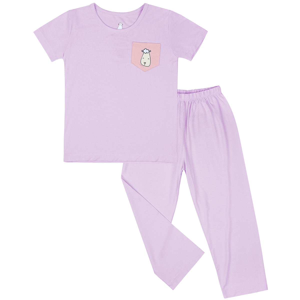 Short Sleeve Shirt Lilac + Pants Lilac