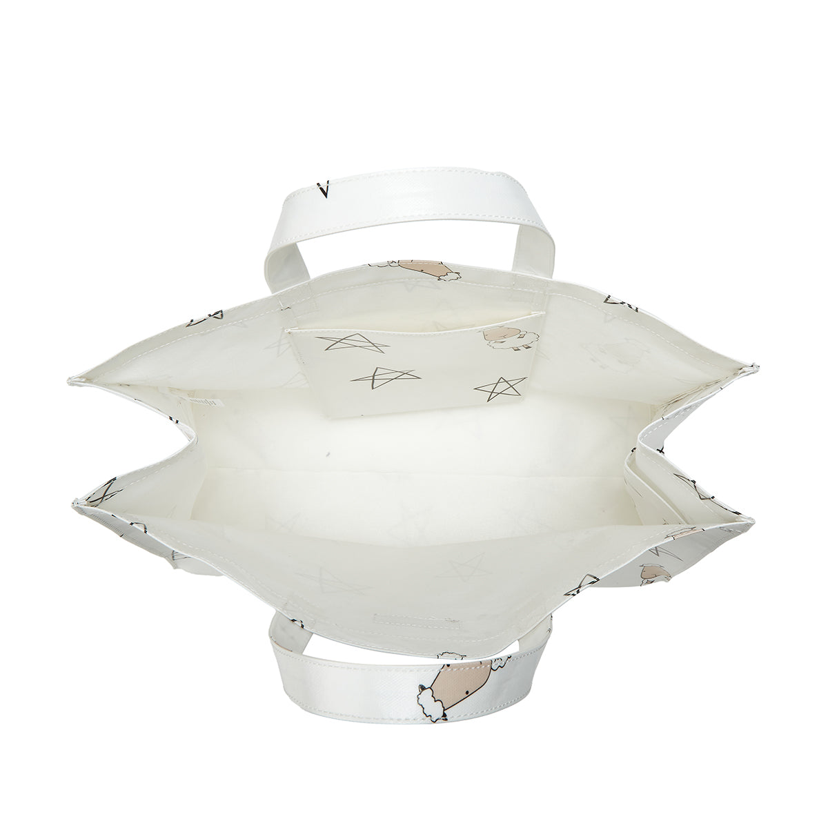 Baa Baa Sheepz Tote Bag 002 White - Large