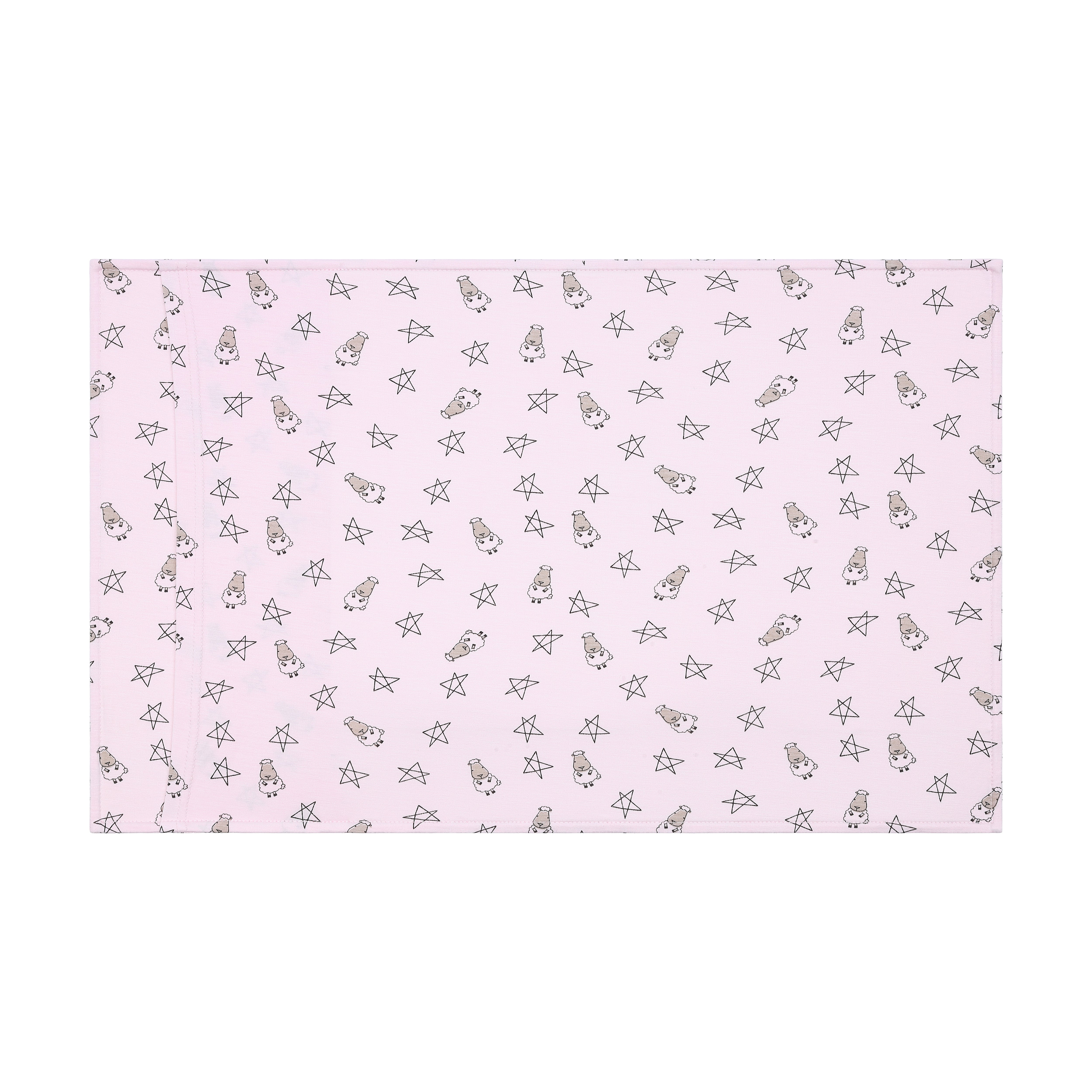 Head Pillow Case Small Star & Sheepz Pink- Kids