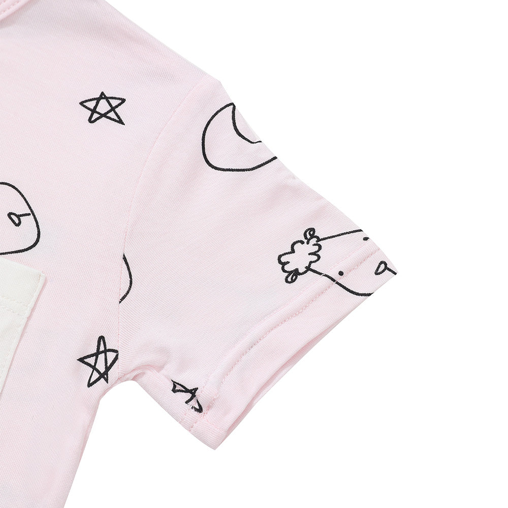 Short Sleeve Shirt Sweet Dreams Baa Baa Pink + Shorts Sweet Dreams Baa Baa Pink