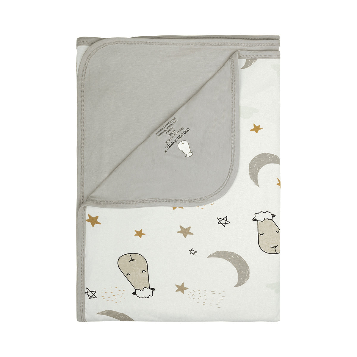 Double Layer Blanket Goodnight Baa Baa White Adult