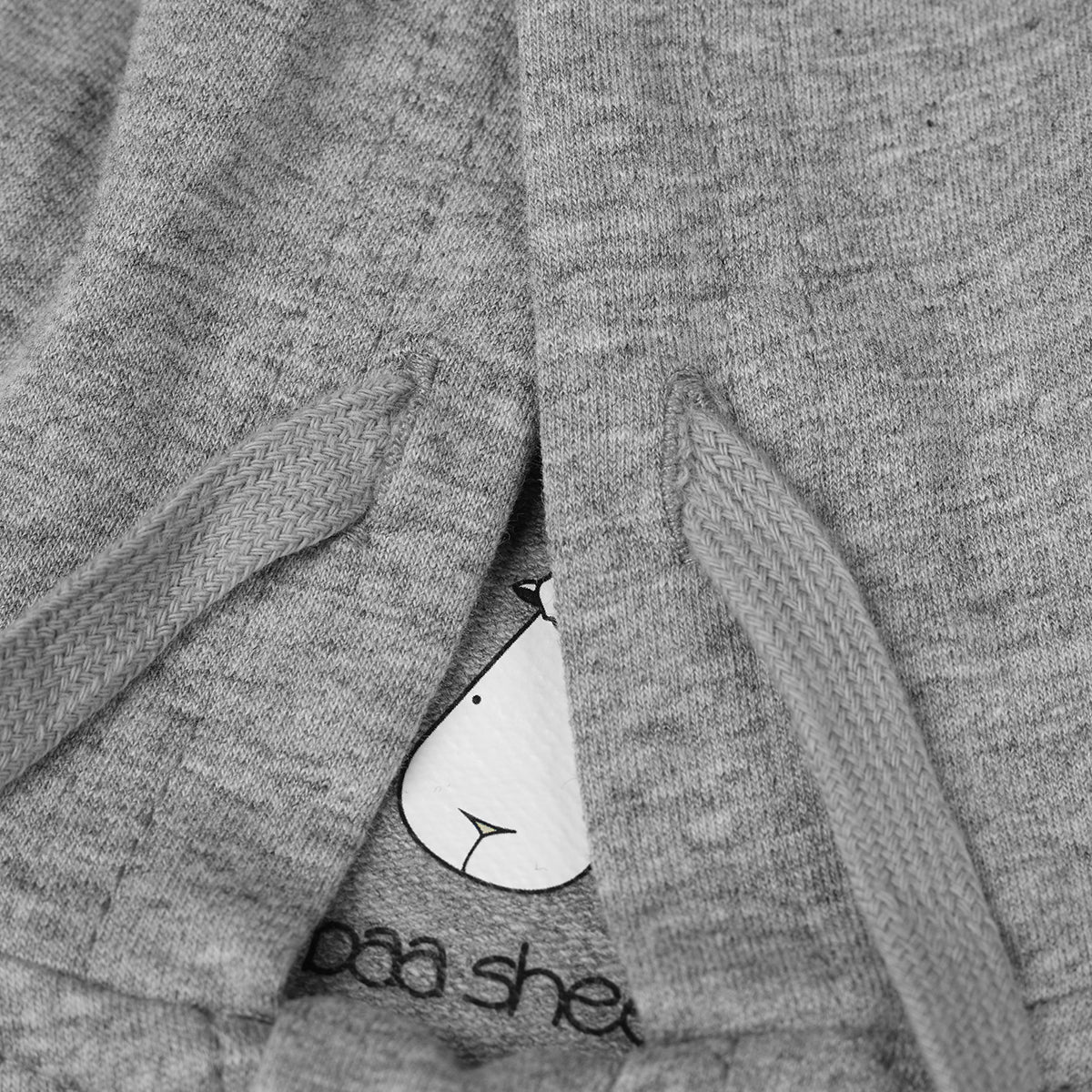 Unisex Long Sleeve Hoodie Happy Sleep Grey