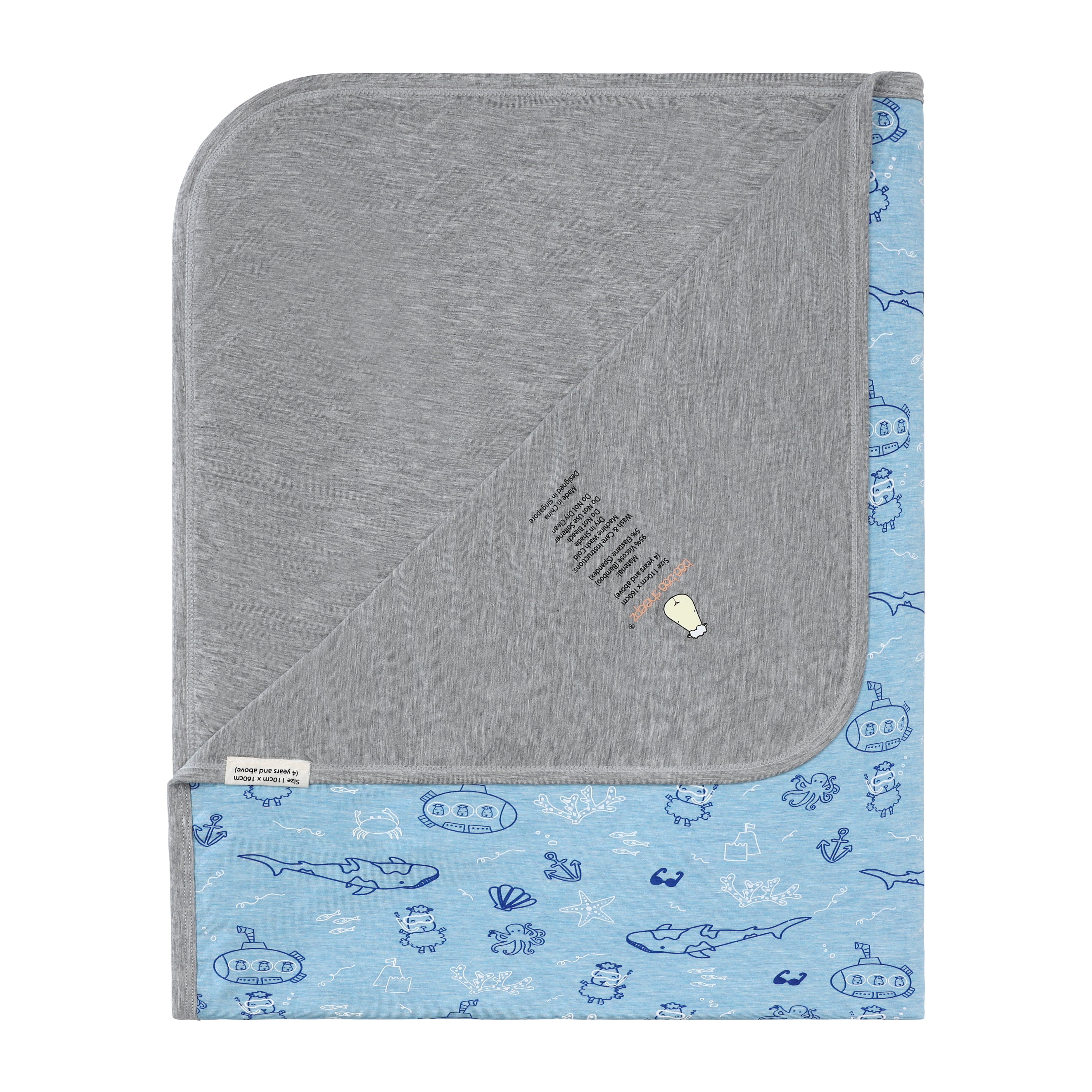 Double Layer Blanket Ocean Baa-ddies Blue Kids