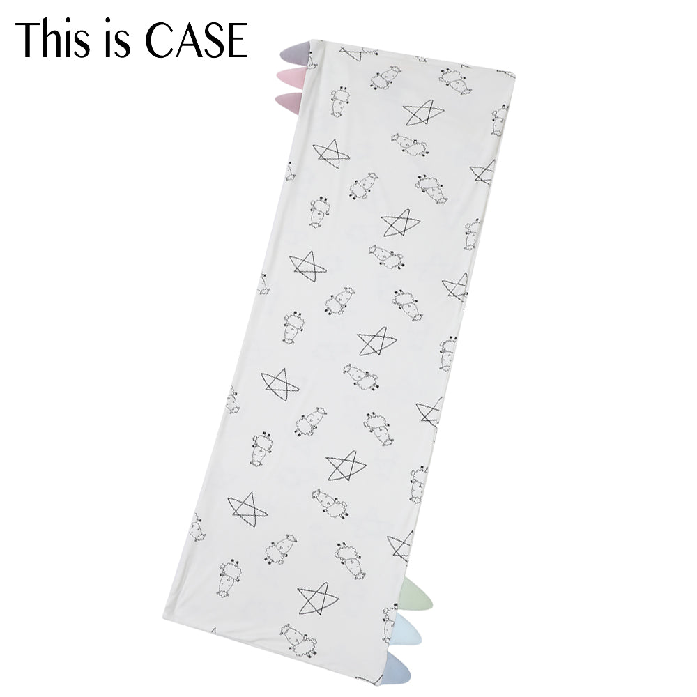 Bed-Time Buddy Case Cute Big Star & Sheepz White with Color tag - XL