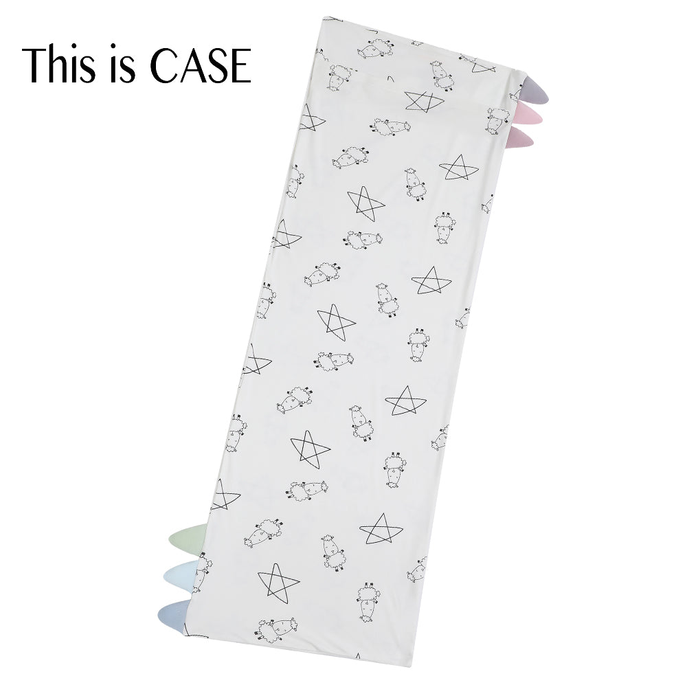 Bed-Time Buddy Case Cute Big Star & Sheepz White with Color tag - XL