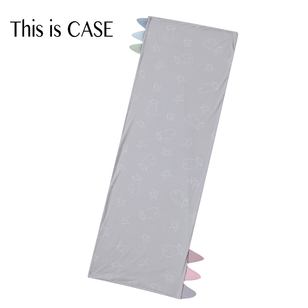 Bed-Time Buddy Case Cute Big Star & Head Grey with Color tag - XL