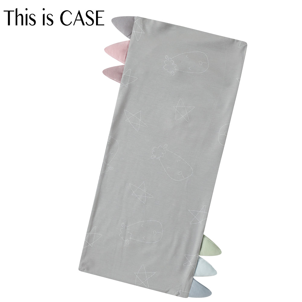 Bed-Time Buddy Case Cute Big Star & Head Grey with Color tag - Medium