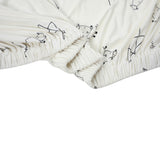 Mattress Sheet Cute Big Star & Sheepz White - Single Bed