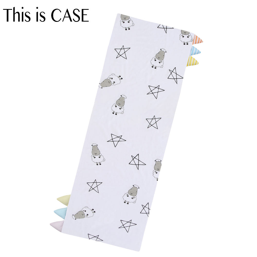 Bed-Time Buddy Case Big Star & Sheepz White with Color & Stripe tag - XL